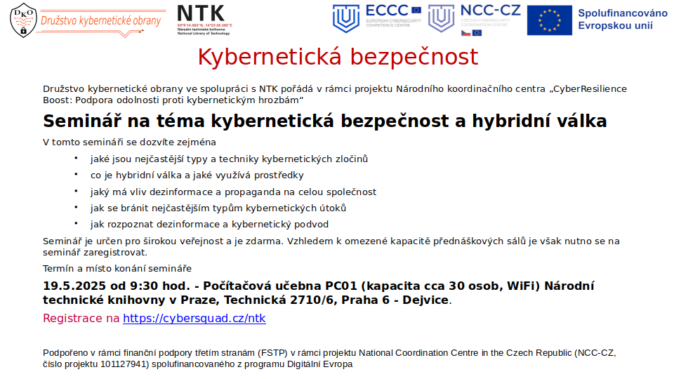 Pozvánka na seminář